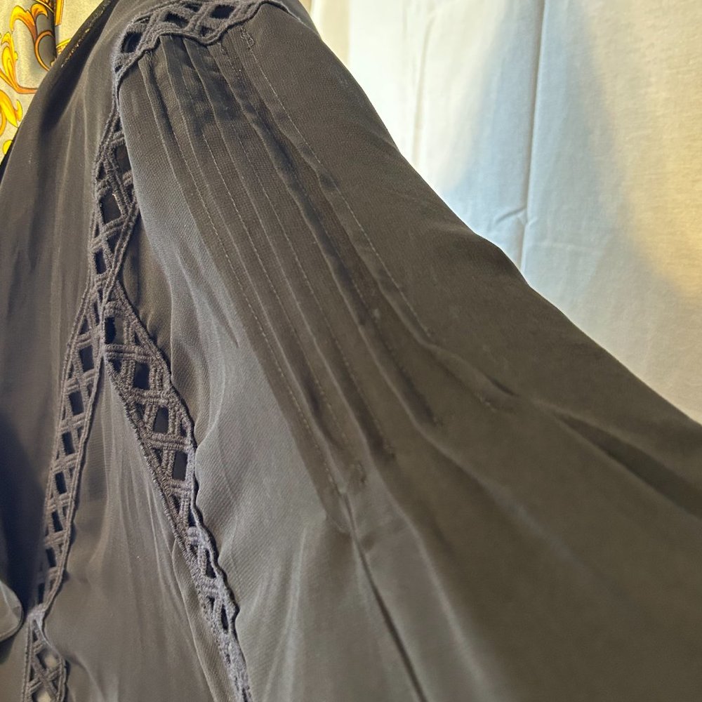 2X Sheer Black 2-Layer Jacket/Cover-Up (Scarf Not Included) - Picture 8 of 15
